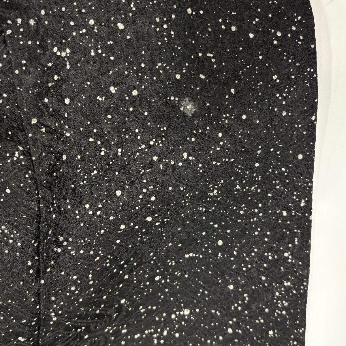  付下げ 身丈170 cm 裄丈70 L 袷 中村玉緒 落款 雪輪 丸紋 金彩 黒 正絹 名品 訪問着 付け下げ 着物