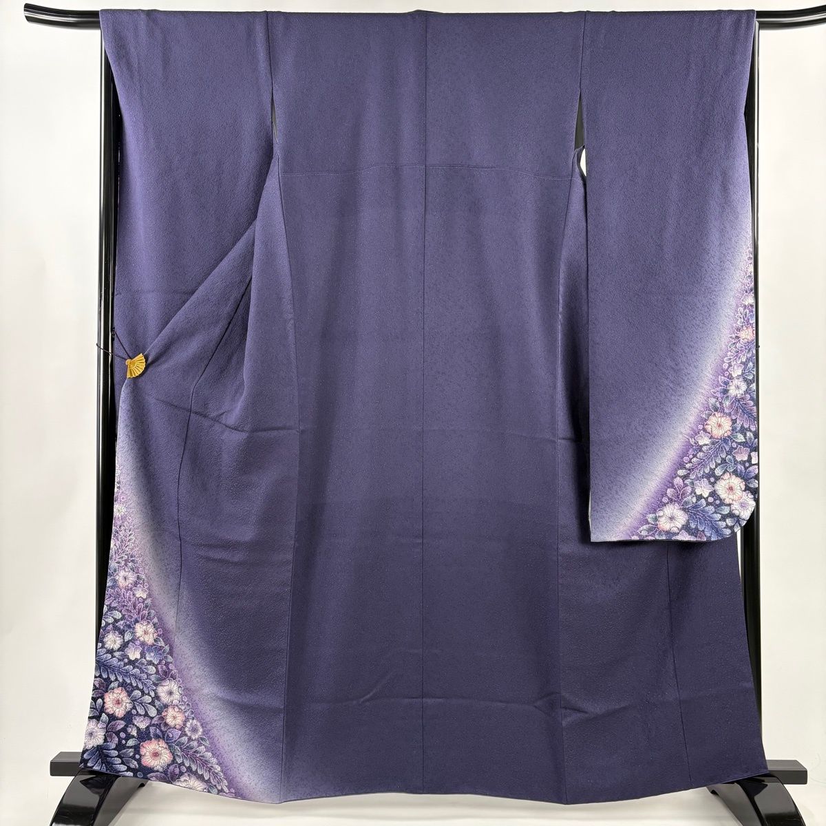 振袖 身丈163 cm 裄丈67 M 袷 鈴乃屋 辻ヶ花 銀通し ぼかし 紫 正絹