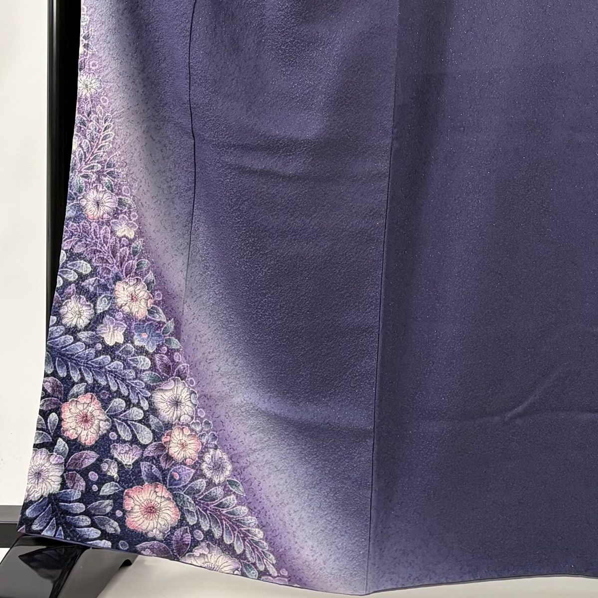 振袖 身丈163 cm 裄丈67 M 袷 鈴乃屋 辻ヶ花 銀通し ぼかし 紫 正絹