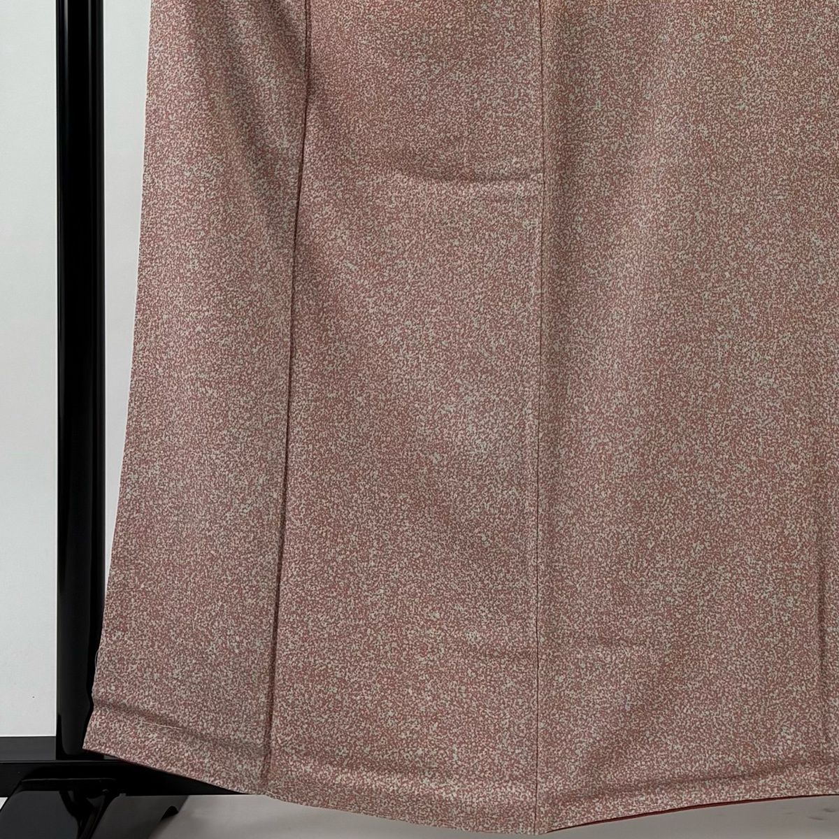 小紋 身丈160 cm 裄丈66.5 M 袷 松井青々 落款 幾何学模様 ピンク 正絹