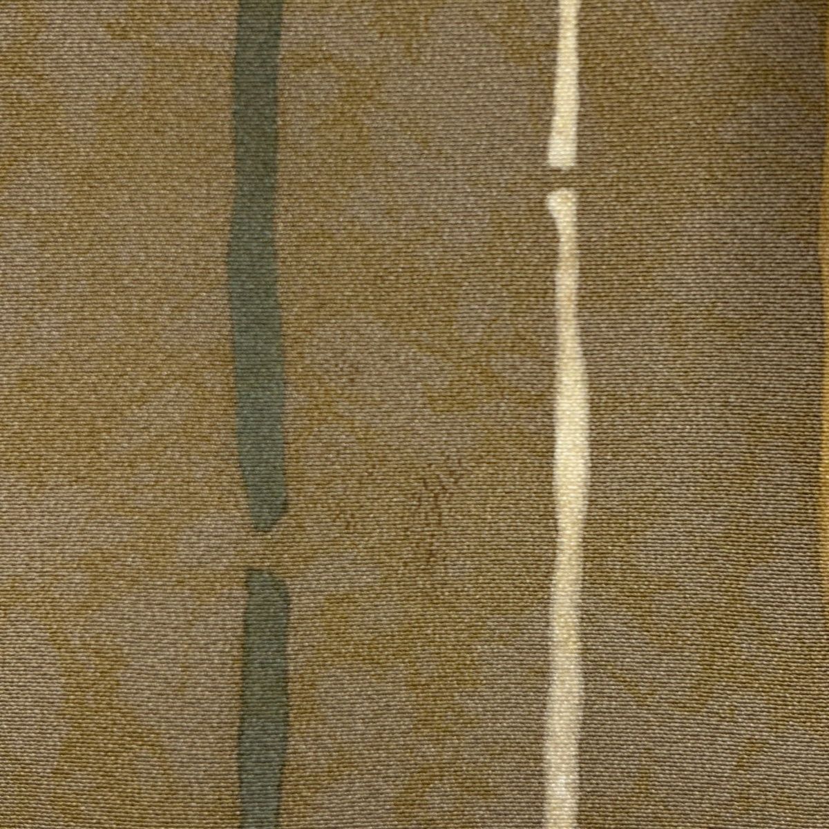  小紋 身丈167 cm 裄丈68 L 袷 縦縞模様 幾何学模様 灰緑 正絹 小紋 着物