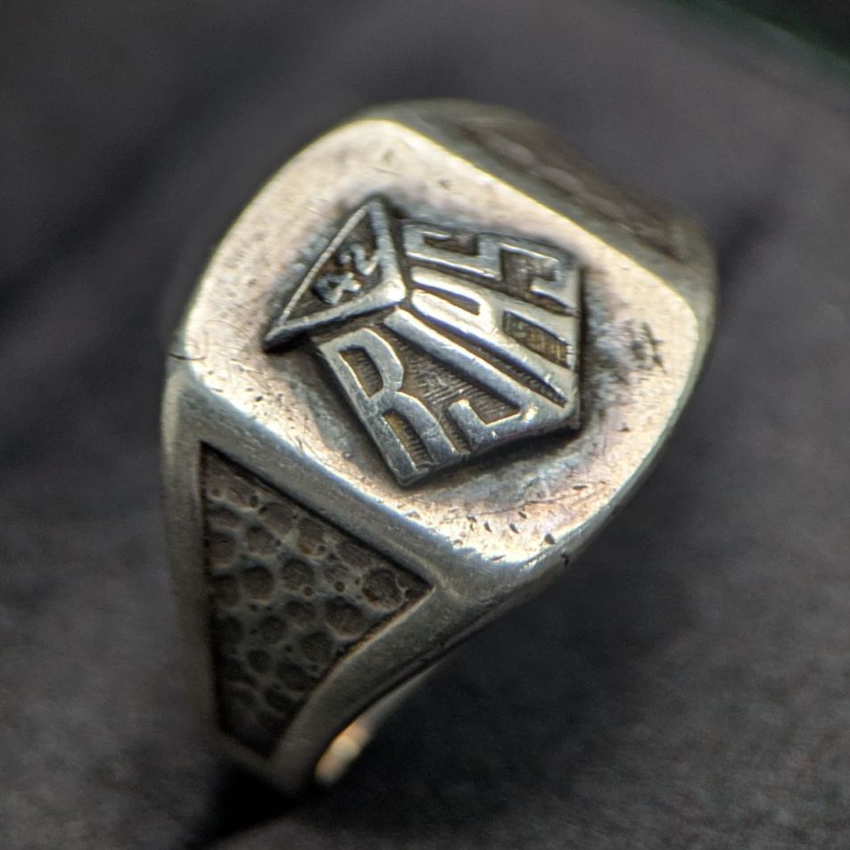 USA アメリカ製 1942年 RJHS スターリングシルバー925 ヴィンテージ カレッジ クラスリング STERLING 刻印