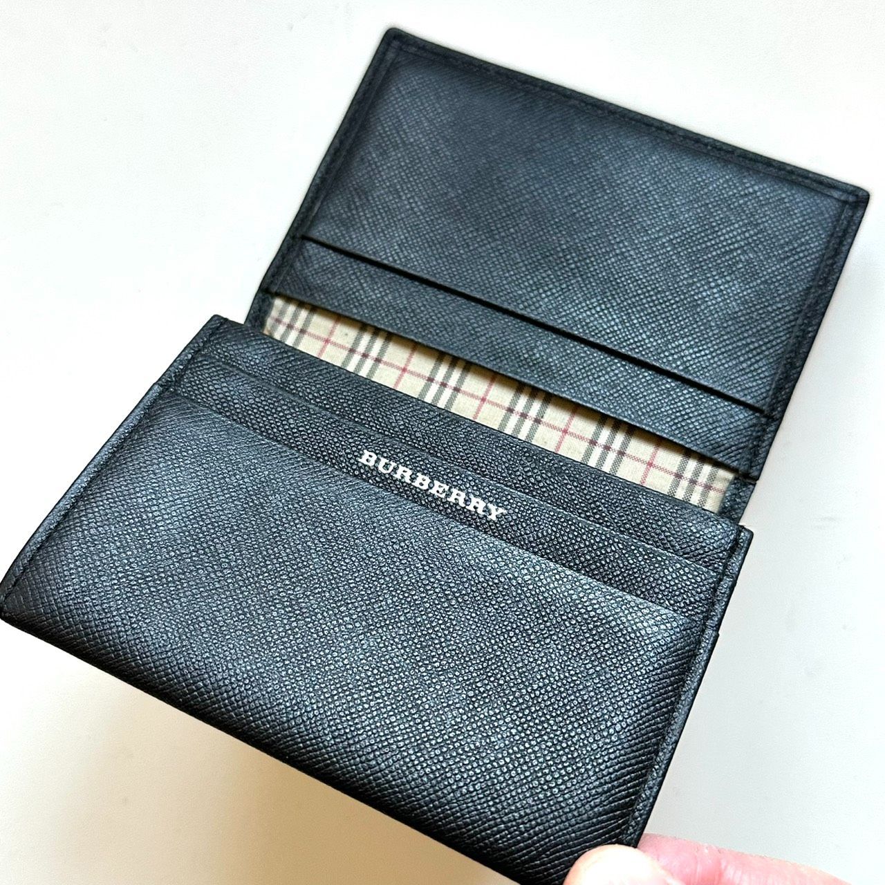 バーバリー BURBERRY 名刺入れ カードケース ノバチェック ブラック