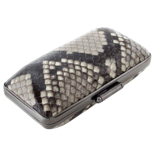 印鑑ケース 角印 24 mm 法人用 本革 パイソン 内側竹模様 法人印鑑ケース プレゼント