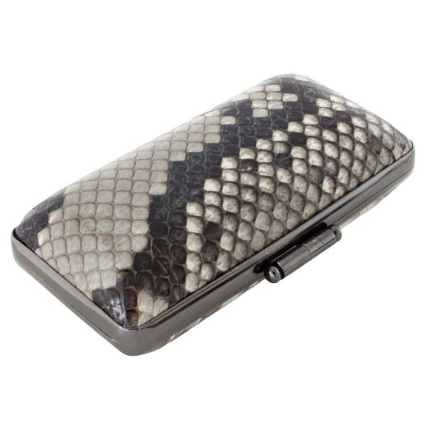 印鑑ケース 角印 21 mm 法人用 本革 パイソン 天然素材 内側竹模様 法人印鑑ケース プレゼント