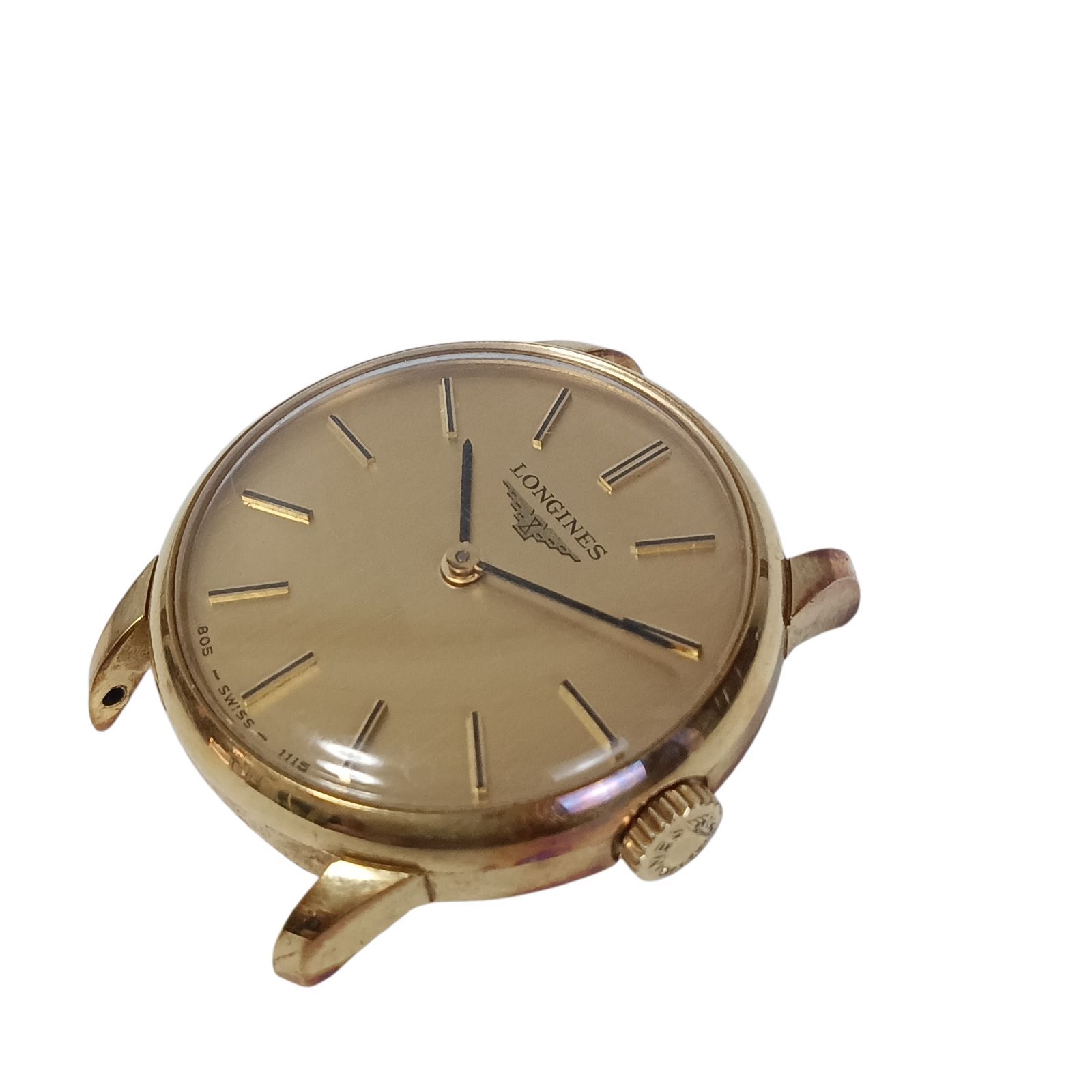 稼働 1207-3 LONGINES ロンジン レディース腕時計 手巻き フェイスのみ ゴールド文字盤