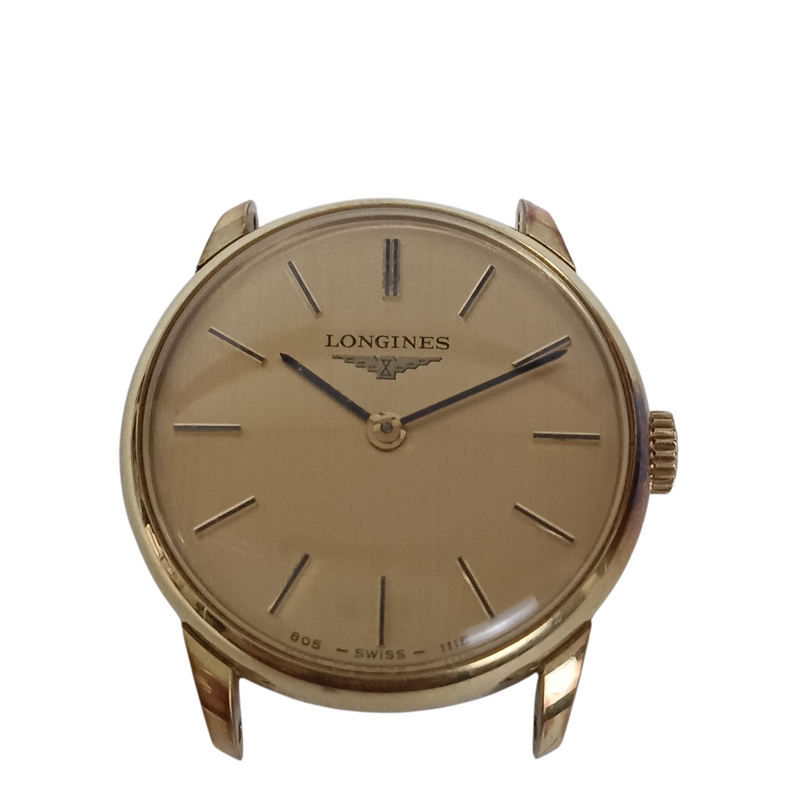 稼働 1207-3 LONGINES ロンジン レディース腕時計 手巻き フェイスのみ ゴールド文字盤