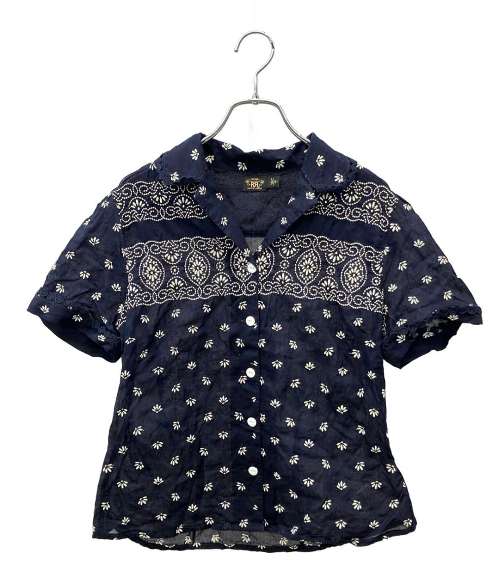 ダブルアールエル 半袖 フローラル刺繍ブラウス レディース SIZE 155|84 A RRL