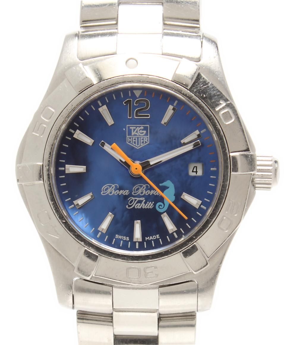 タグホイヤー 腕時計 600本 モデル ボラボラ アクアレーサー WAF 141 N クオーツ ブルー レディース TAG HEUER