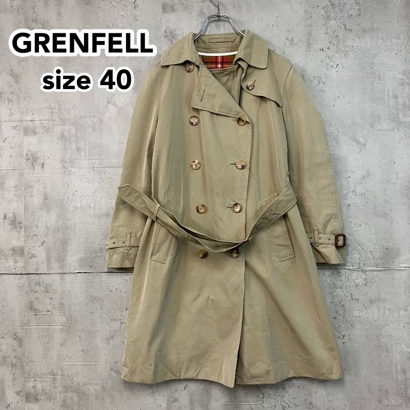 GRENFELL グレンフェル 40 L トレンチコート ライナー付 ステンカラー
