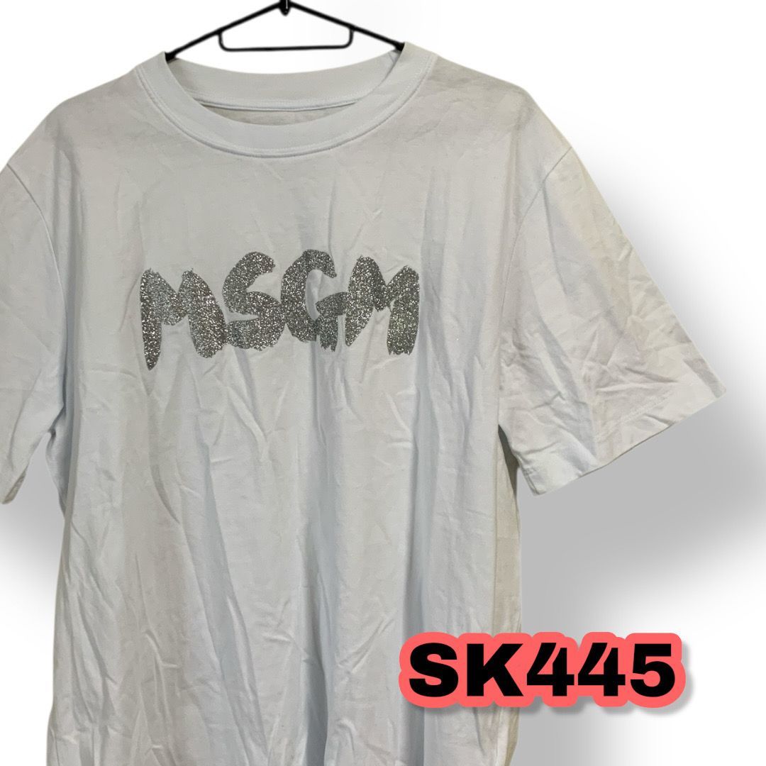 MSGM エムエスジーエム Ｔシャツ 白色 XLサイズ レディーストップス タグ付き 管理SK 445