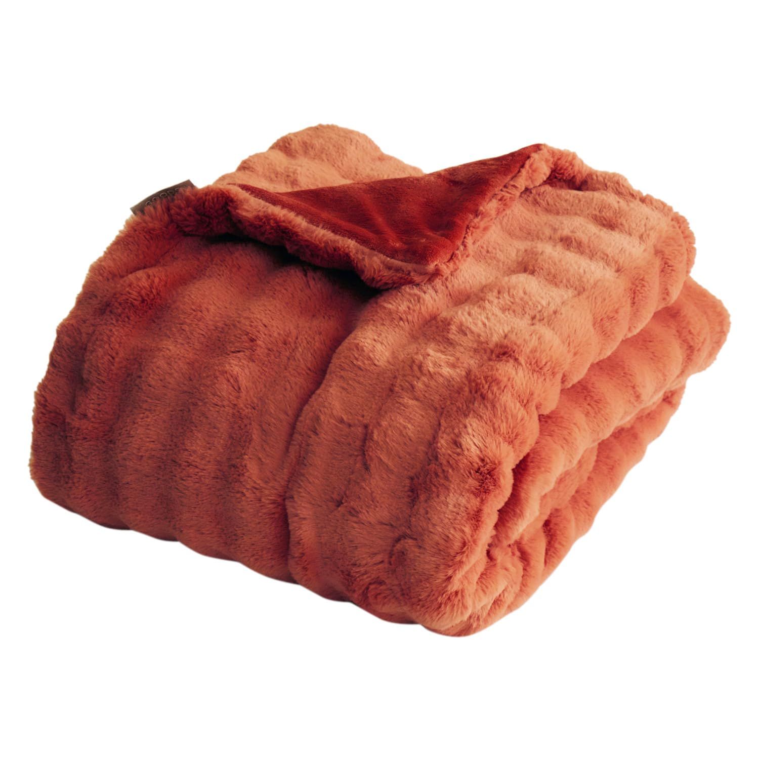 グッズラボ Goods Lab 毛布 ブランケット ふわとろ毛布 ふわもこ毛布 軽量 洗える 合わせ 暖かい あったか エアロゲル 吸湿発熱 静電気防止 防ダニ オレンジ ダブル 180 200 cm