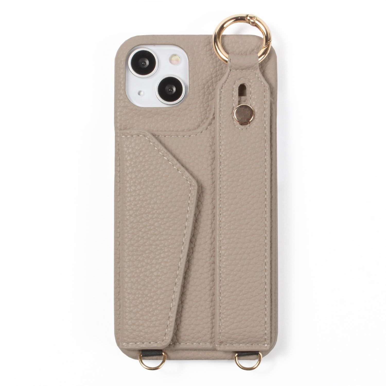 Big Brave スマホケース ショルダータイプ 背面カード収納 背面ポケット付き smf-t-489 トープ iPhone7/8/SE2/SE3用