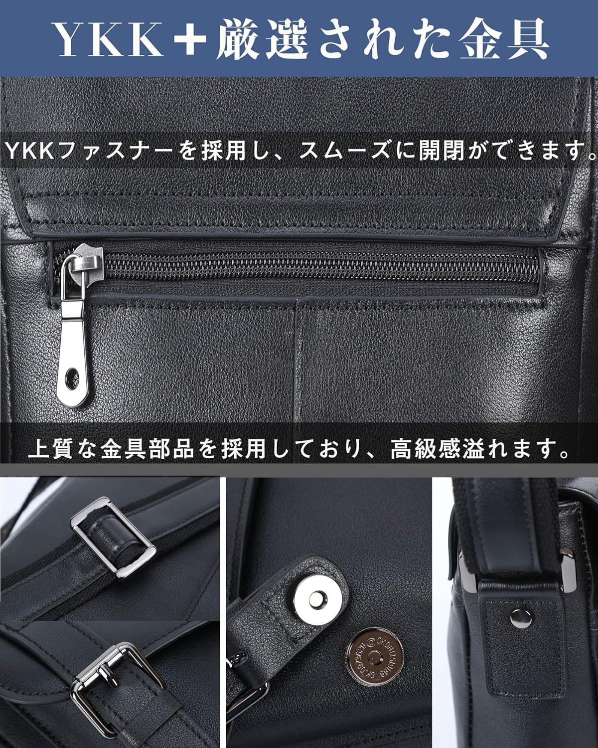 Masa Kawa] 雅革 本革 ショルダーバッグ メンズ レザー 斜め掛けバッグ 