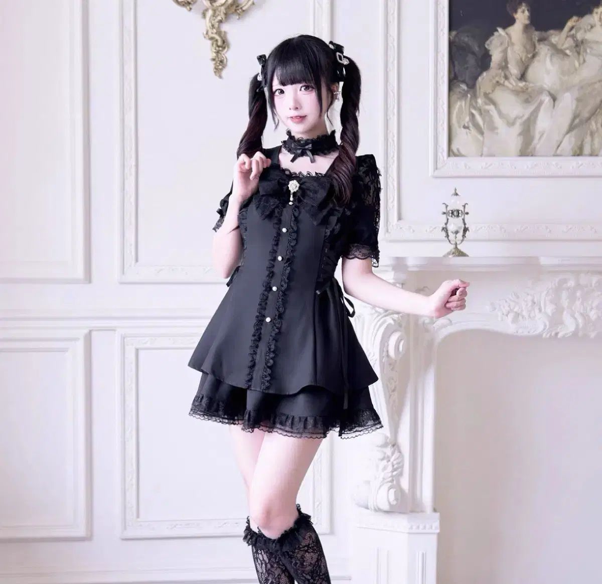 ノゲンキ Nogenki 中ブ 반팔 セットアップ 量産型 地雷系 リズリサ シークレットハニー マズ ディアマイラブ