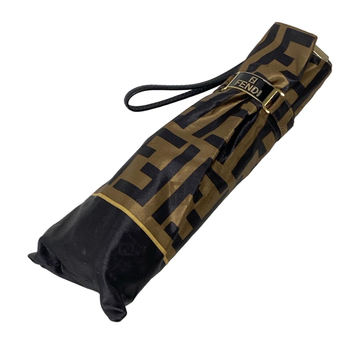 FENDI(フェンディ) 折りたたみ傘 - ライトブラウン×黒 ズッカ柄 - メルカリ