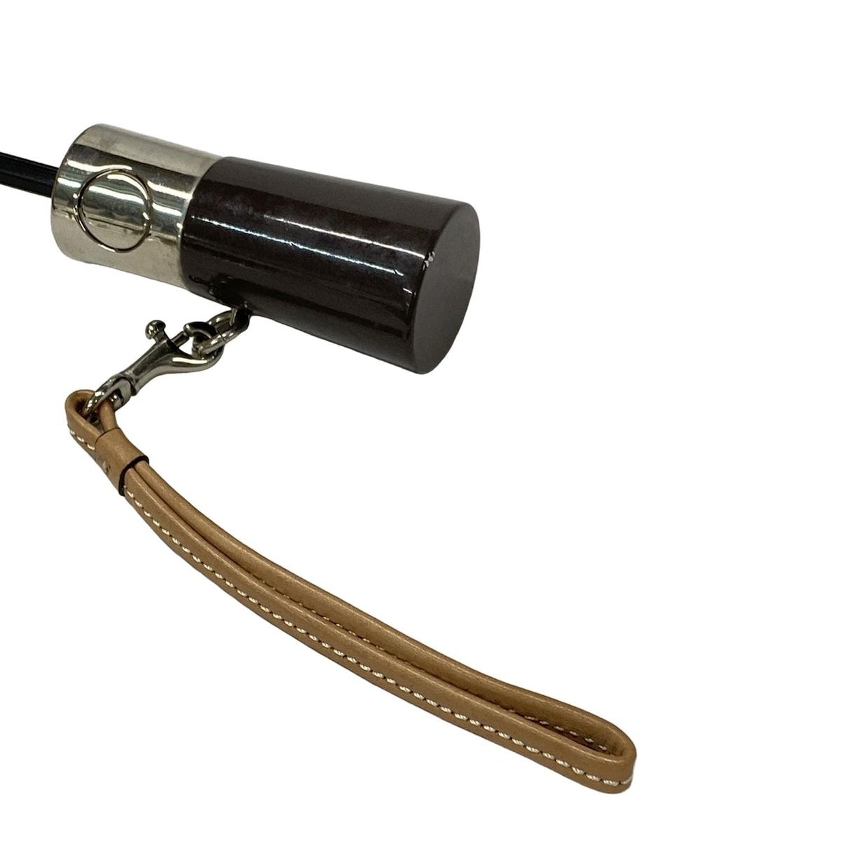  COACH コーチ 折りたたみ傘 - カーキ×ダークブラウン ミニシグネチャー柄 ワンタッチ式 晴雨兼用 折りたたみ傘