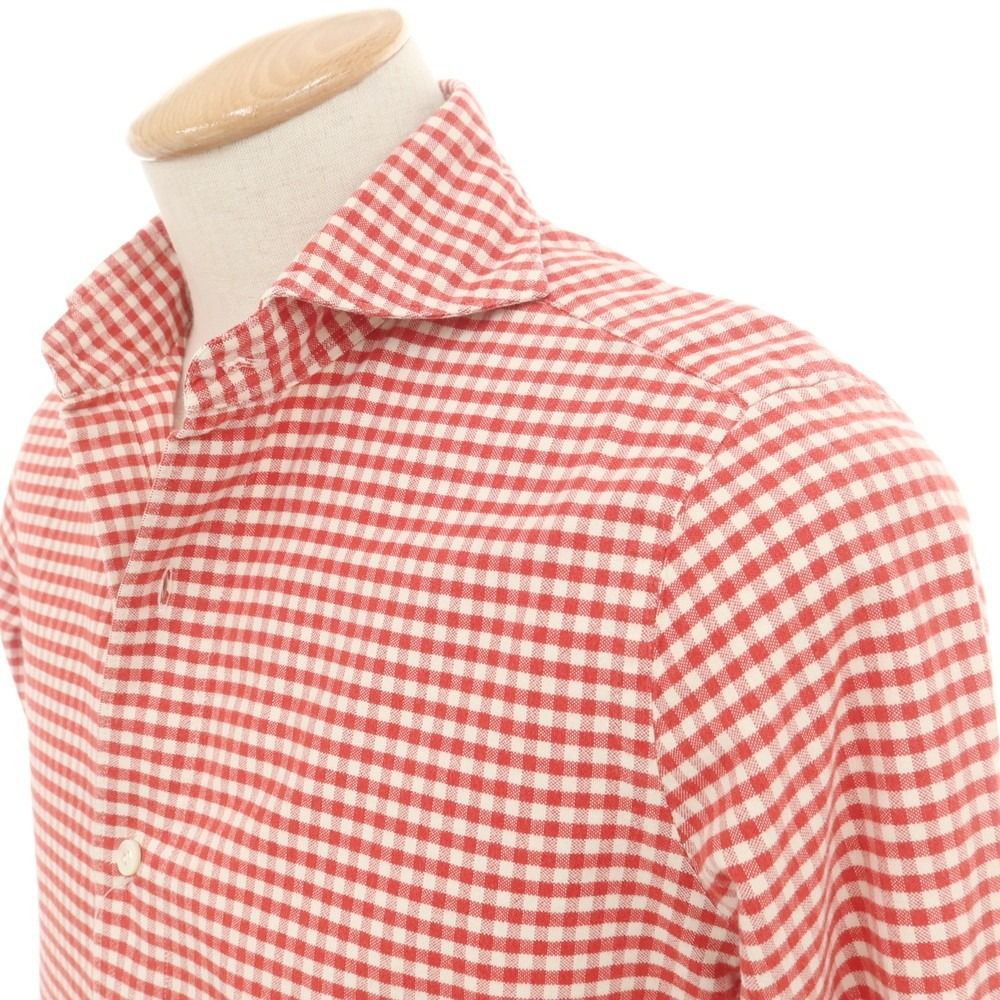 中古】フィナモレ Finamore コットン ギンガムチェック ホリゾンタル