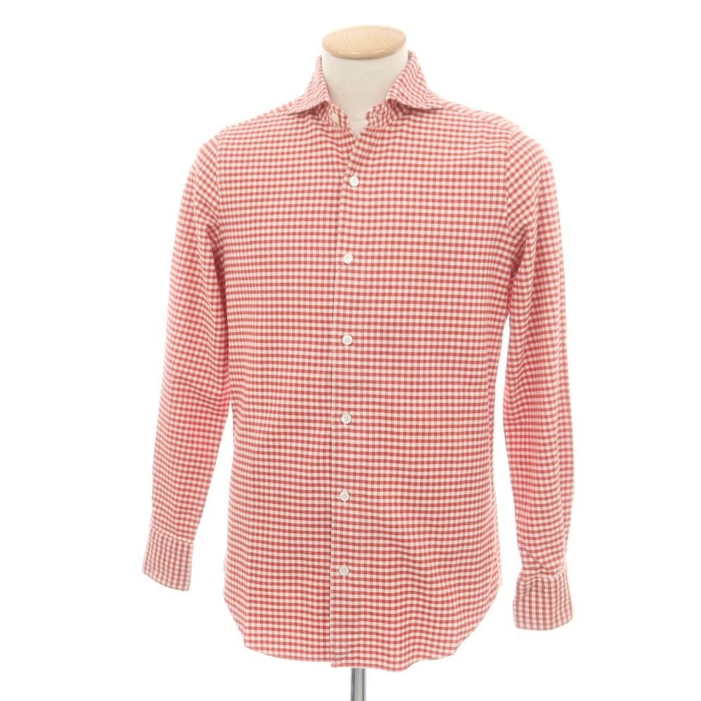 中古】フィナモレ Finamore コットン ギンガムチェック ホリゾンタル