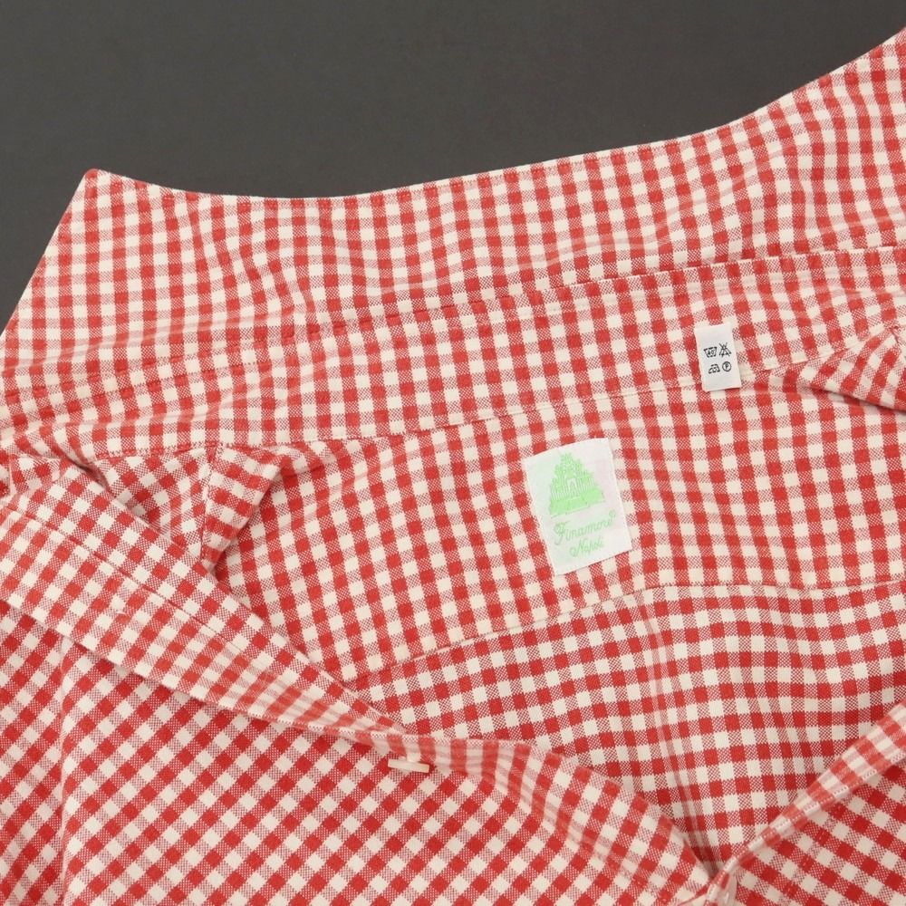 中古】フィナモレ Finamore コットン ギンガムチェック ホリゾンタル