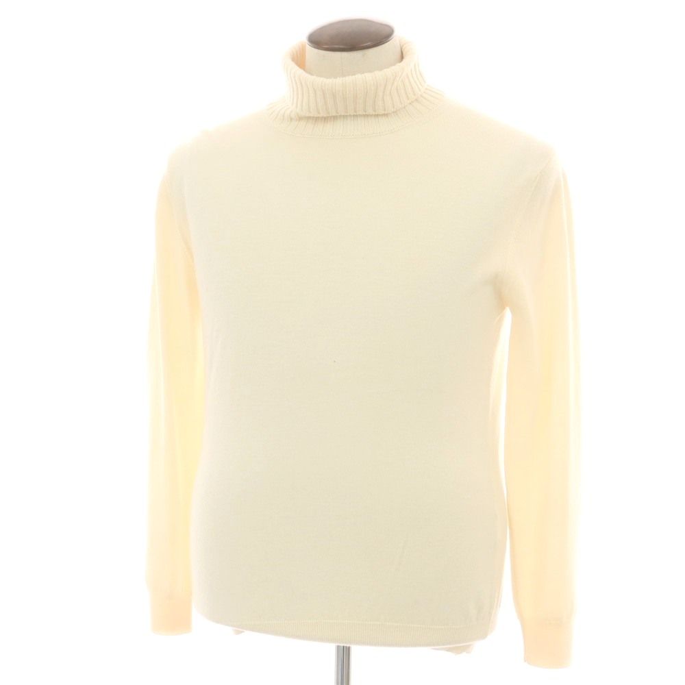 【極美品】Cruciani ハイゲージ ウールニット クルーネック オフ白 52 極美品】Cruciani ハイゲージ ウールニット クルーネック オフ白 52