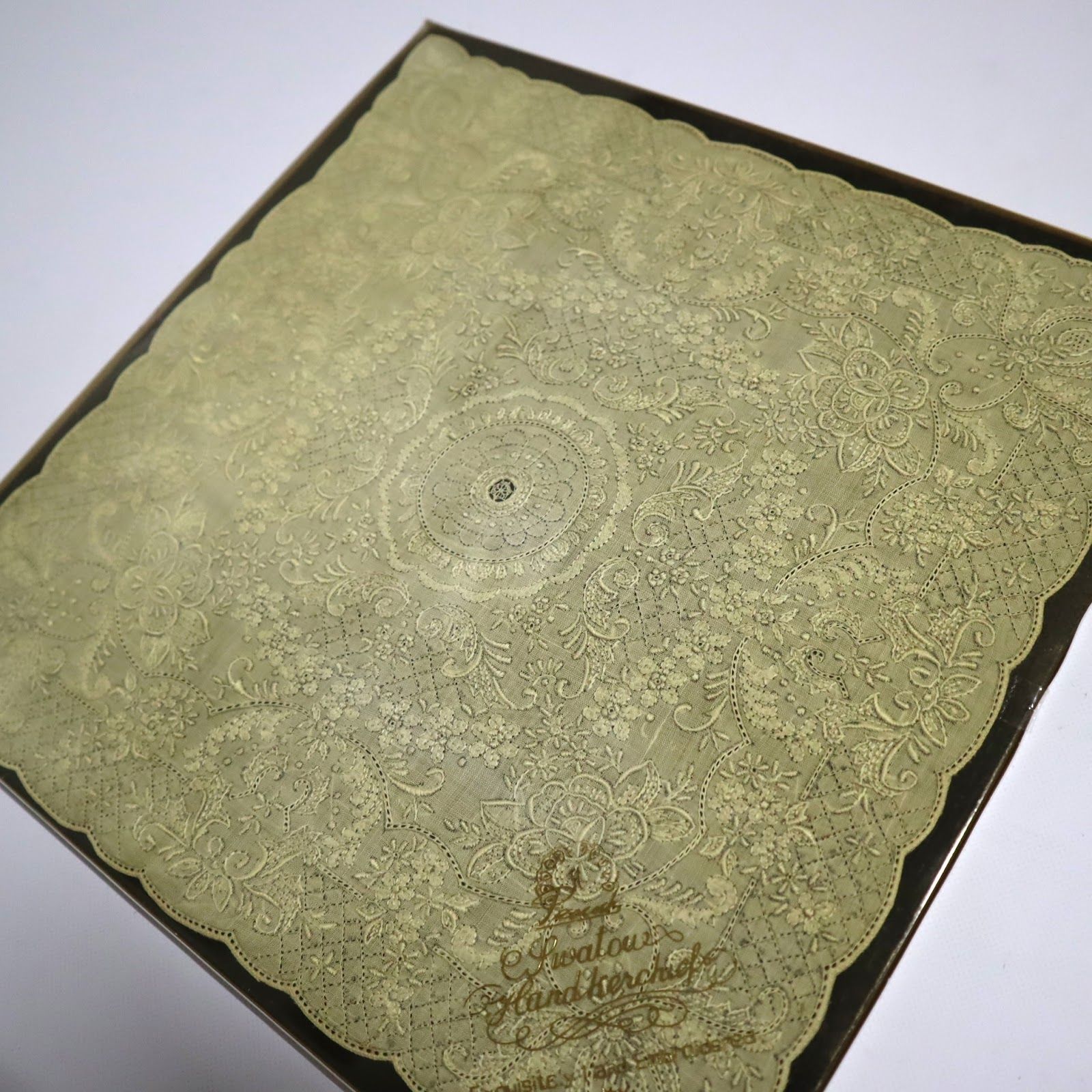 スワトウ ハンカチ 汕頭刺繍 手刺繍 レース 花嫁 ブライダル