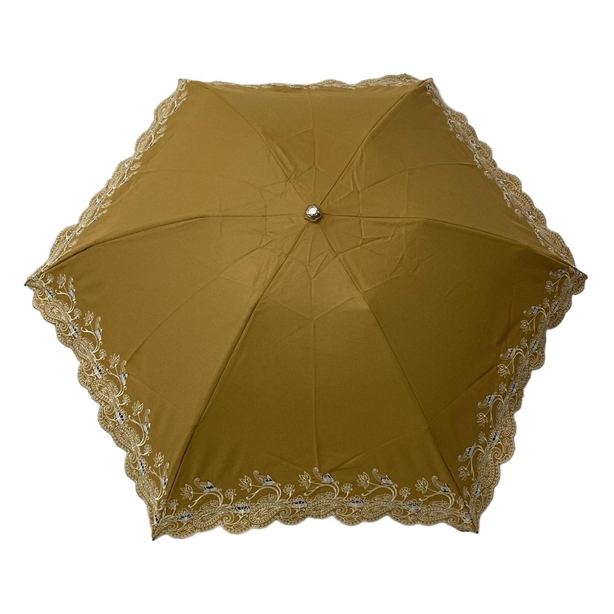 DAKS ダックス 折りたたみ傘 マスタード マルチ 花柄