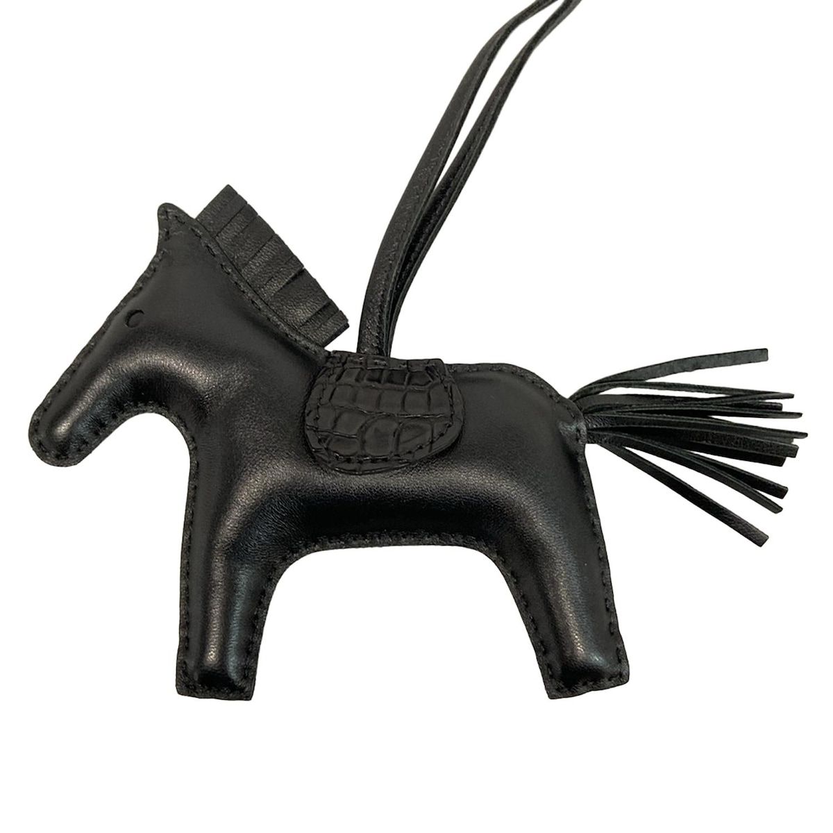 HERMES(エルメス) キーホルダー(チャーム) ロデオチャームタッチMM 黒