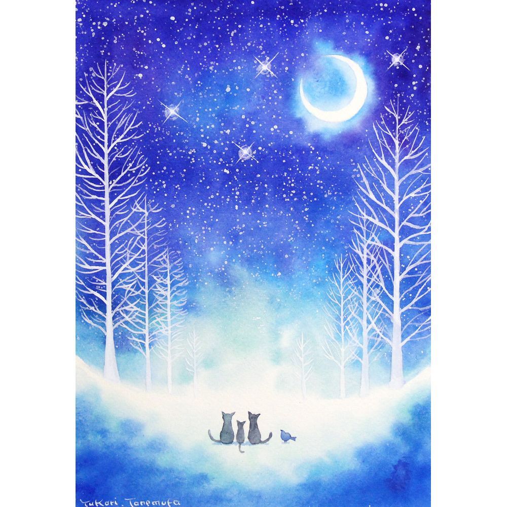 原画）白い世界の向こうに【SMサイズ／水彩画／#2902】 - メルカリ