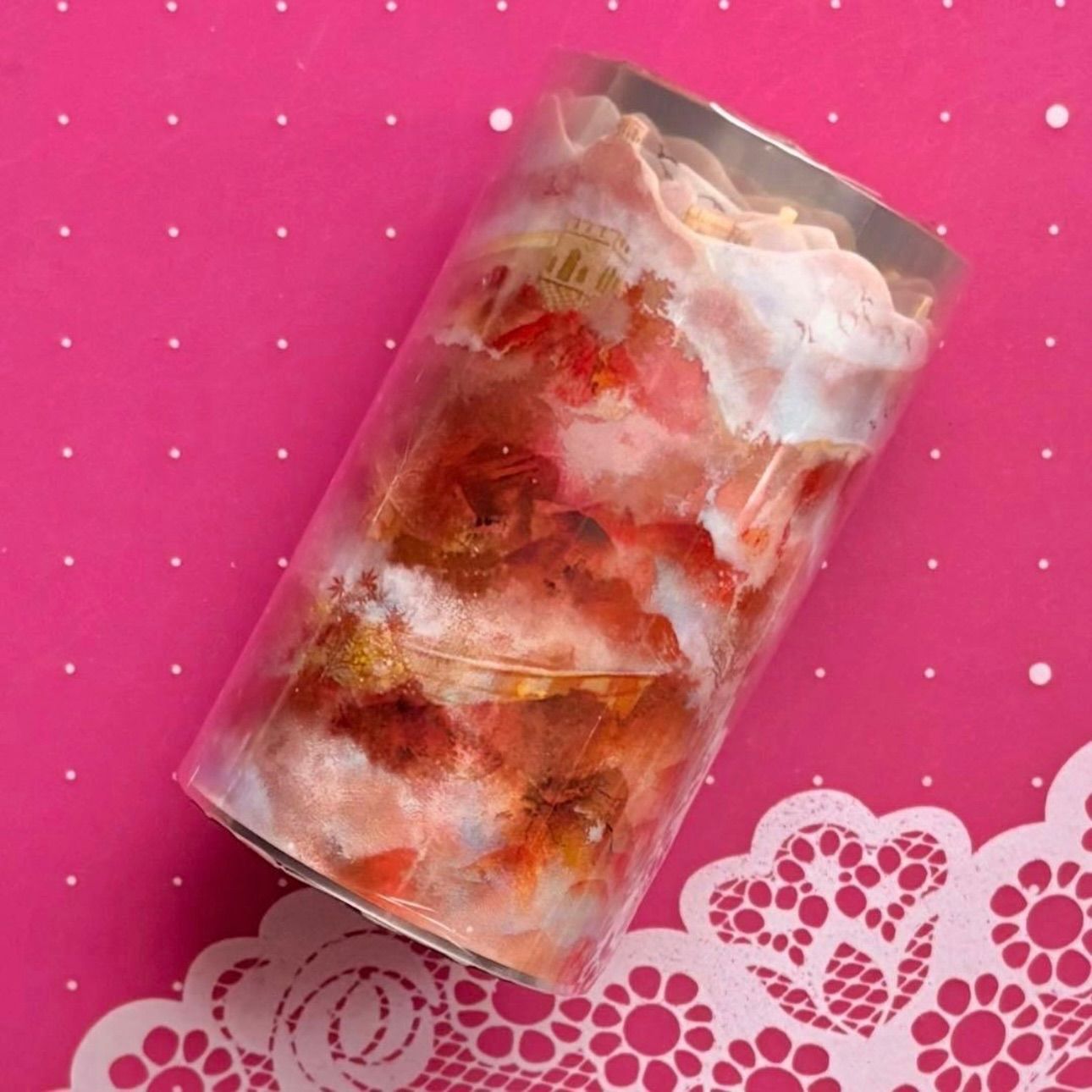 PET 长城枫晚 7 cm×5 m 海外マスキングテープ 海外マステ