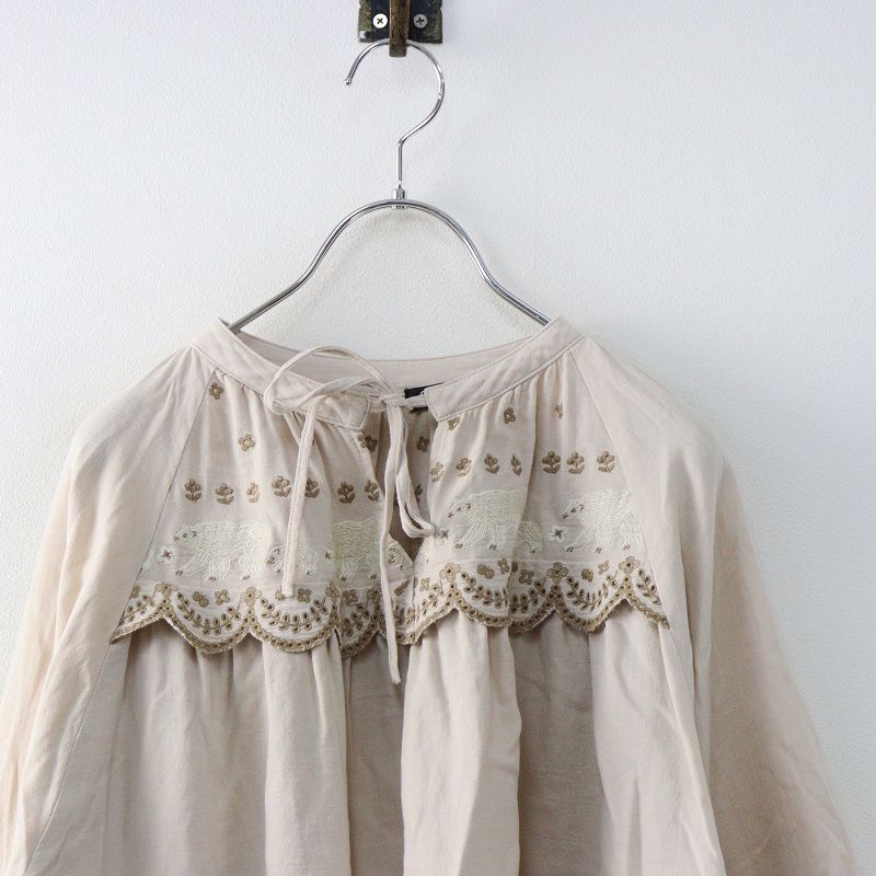 2024FW マーブルシュッド marble SUD シロクマレース ブラウス 