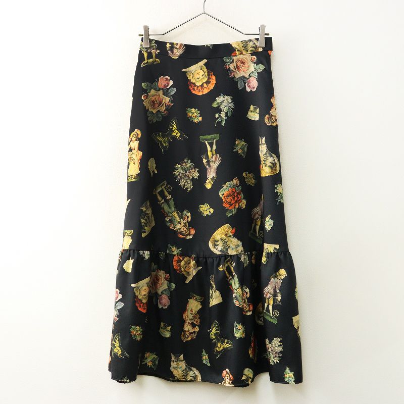 アイテム 2025 SS ロイスクレヨン アンドエルシー Lois CRAYON ellecy アンティークスカート M ブラック┃