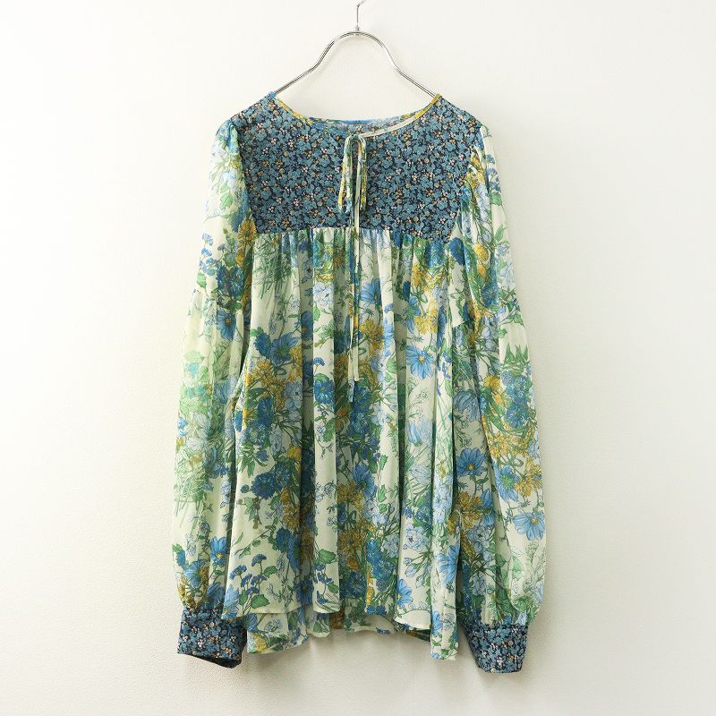 美品 2022年 ロイスクレヨン Lois CRAYON シホンフラワーブラウス M