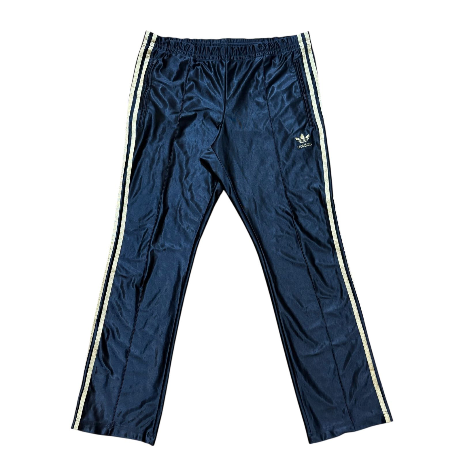 古着 adidas アディダス トラックパンツ 刺繍 トレフォイルロゴ
