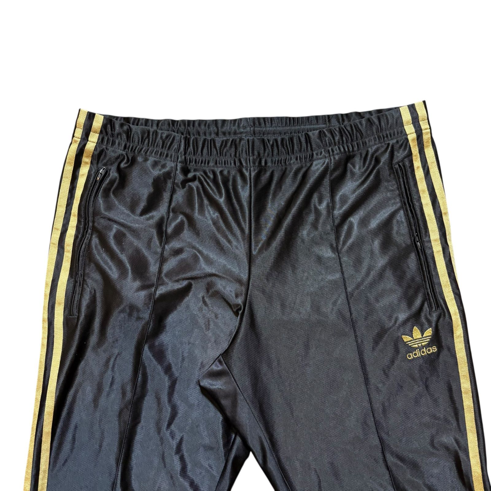 古着 adidas アディダス トラックパンツ 刺繍 トレフォイルロゴ