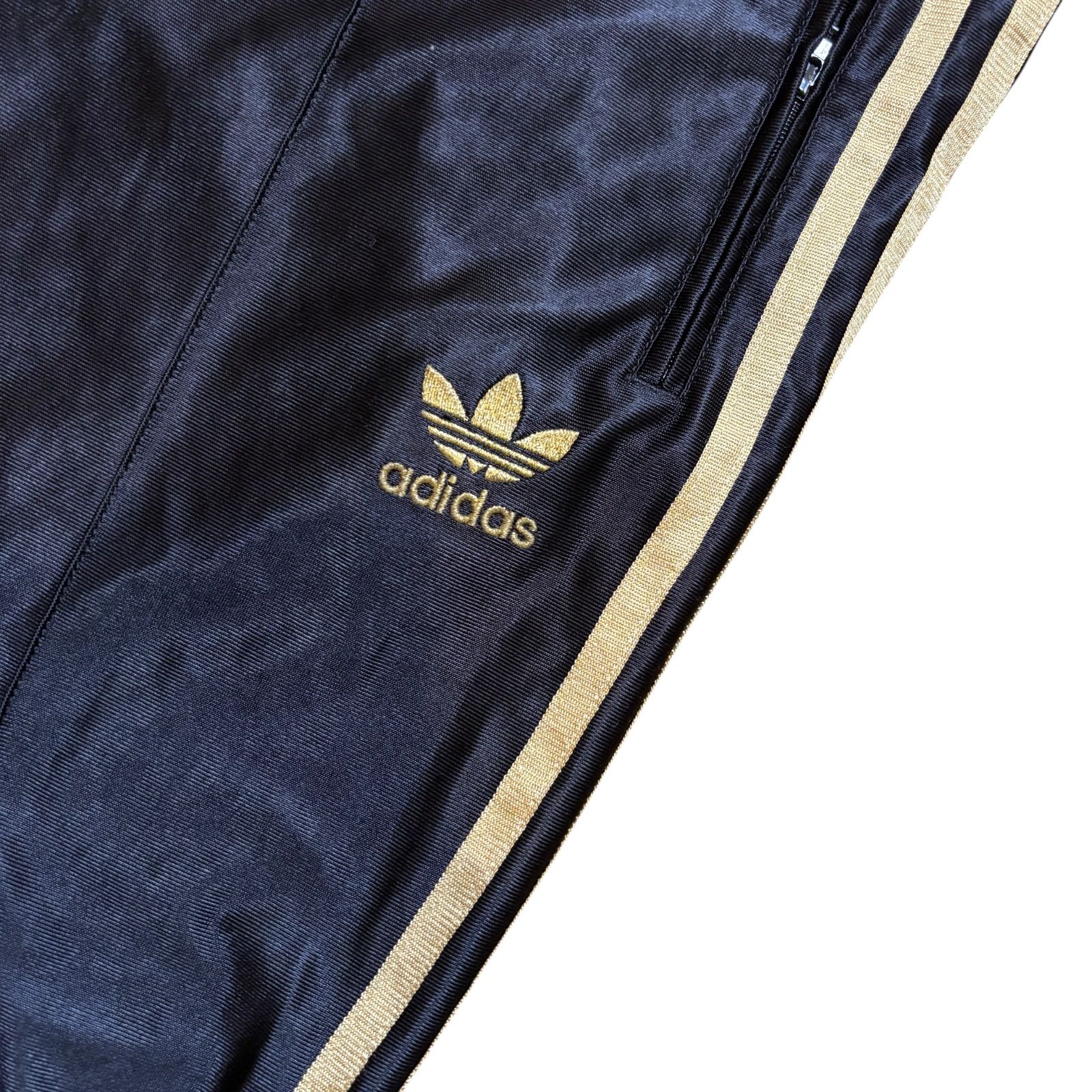 古着 adidas アディダス トラックパンツ 刺繍 トレフォイルロゴ