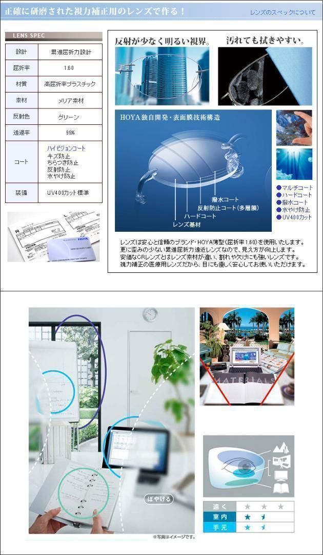 遠近両用メガネ レンズの下だけ老眼鏡 遠用度なし 老眼 +1.00 +1.50 +