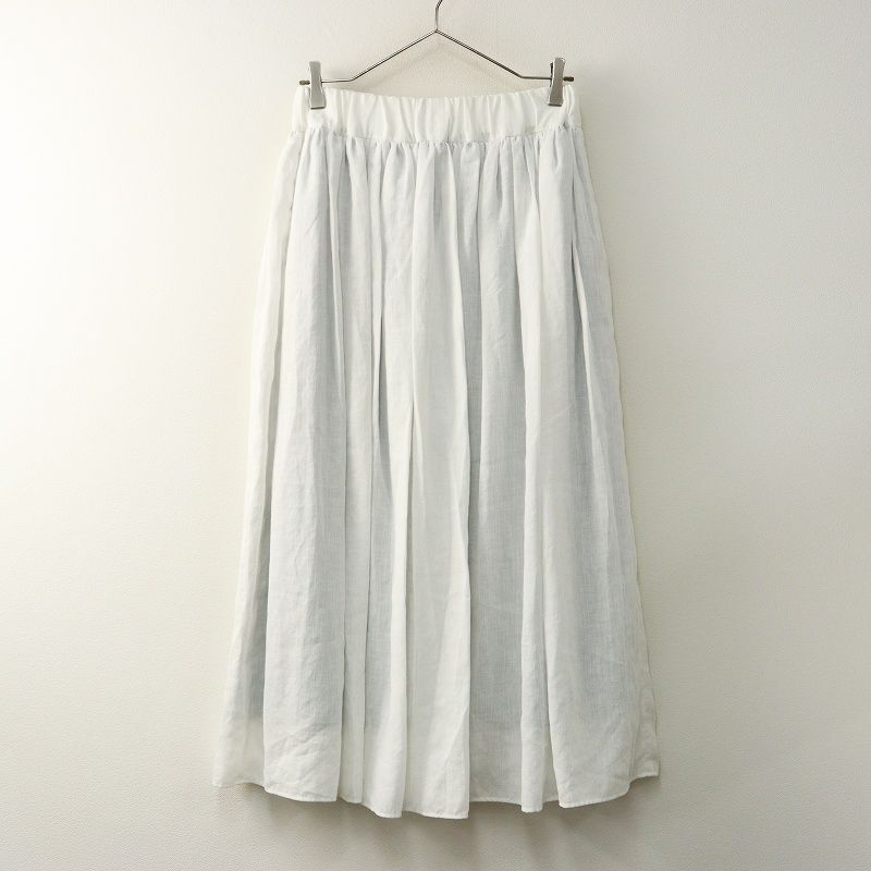 2025 SS ノーコントロールエアー NO CONTROL AIR スラブトリアセテートガーゼジブリスカート 38 ホワイト┃ボトムス