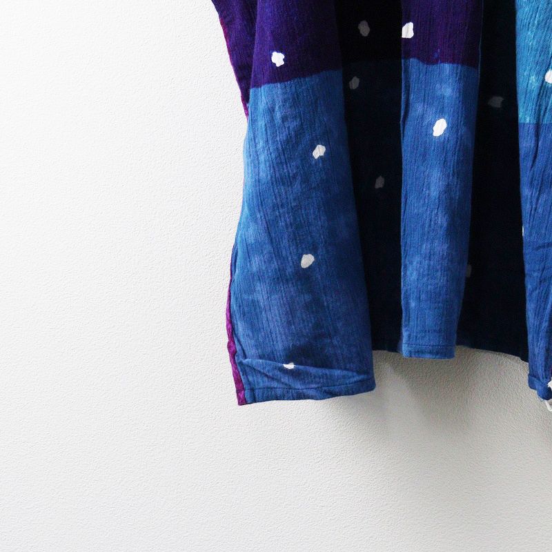 ソウソウ SOU SOU 京都 高島縮 貫頭衣 長方形衣 ほのか＼パープル