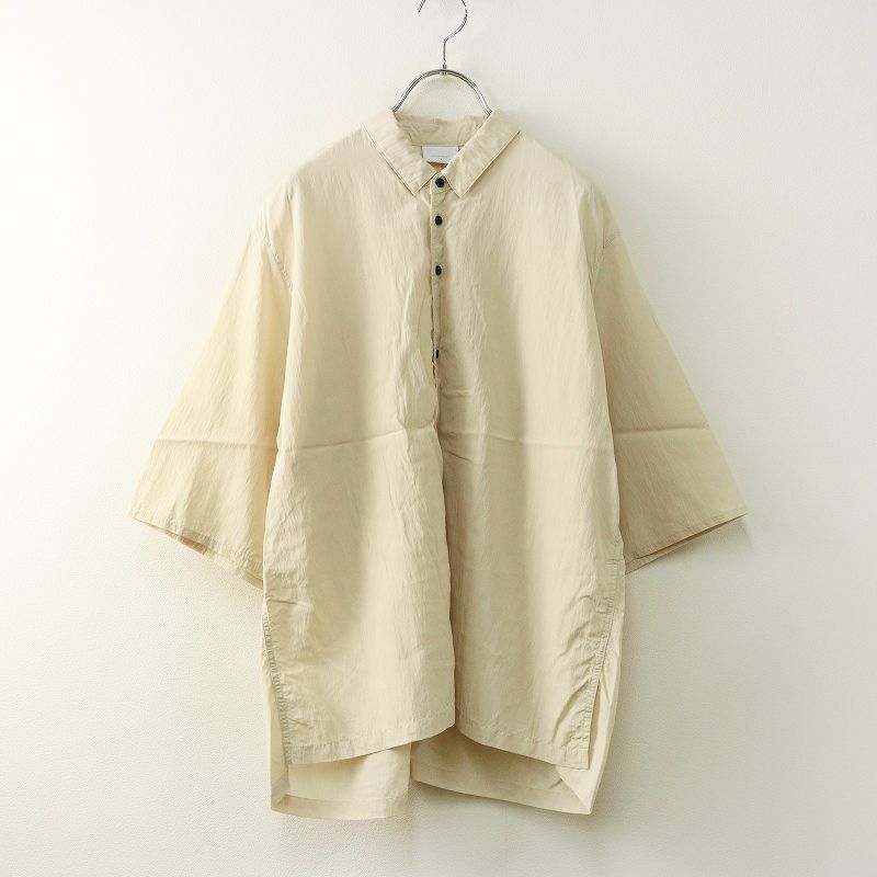 ノーコントロールエアー NO CONTROL AIR ヴィスコース＆ナイロン ライトポプリン ルーズフィットシャツ 3 ┃幅広