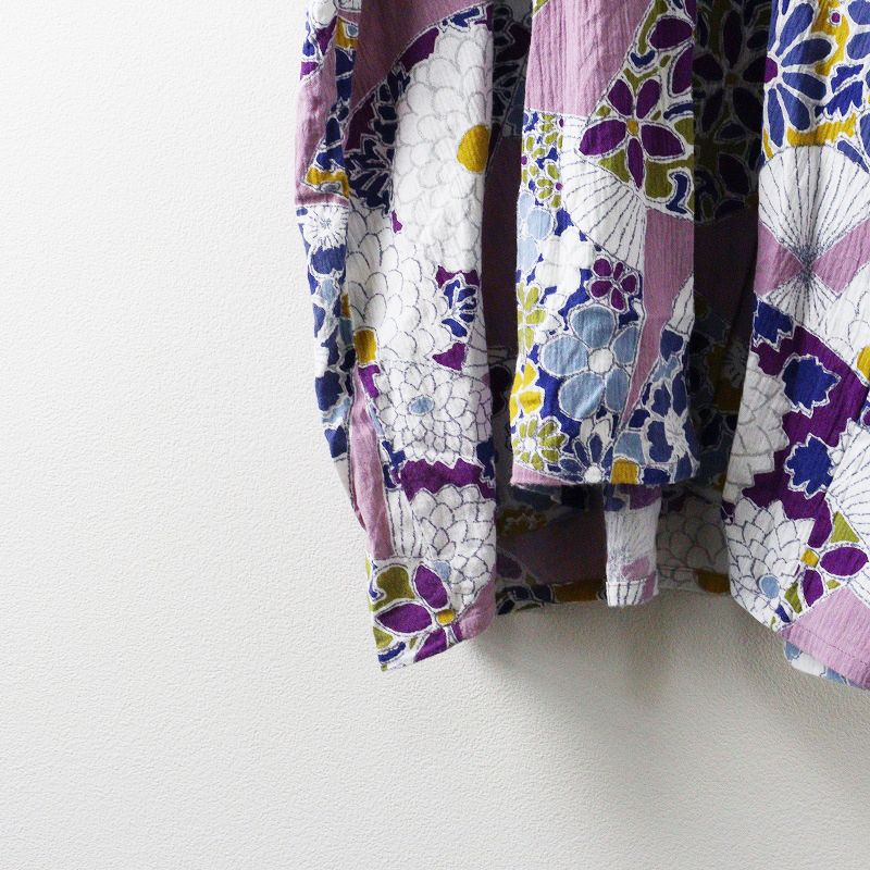 ソウソウ SOU SOU 京都 京型友禅 高島縮 貫頭衣 薙刀長方形衣 扇