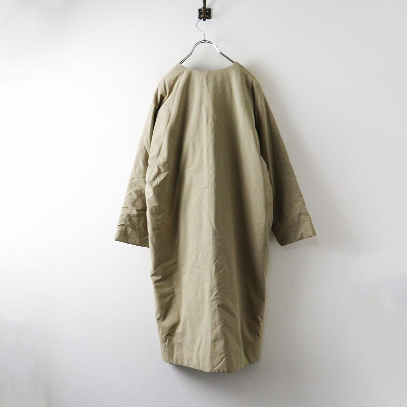 evam eva コットンノーカラー　パディングコート　中綿 美品 エヴァムエヴァ evam eva パディングドルマンロングコート 2