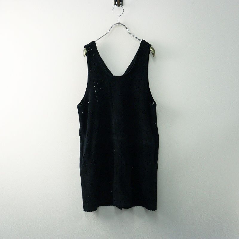 定価8 2万 2025 AW イエナ IENA LA BOUCLE Punching Suede 2 WAY Vest ブラック パンチングスエード ベスト 山羊革