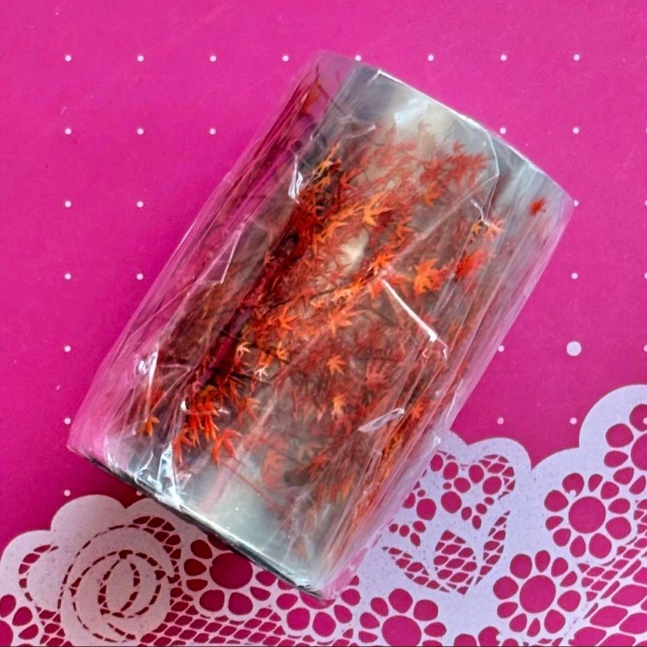 PET 霜叶红 6 cm×5 m 60 cm loop 海外マスキングテープ 海外マステ 紅葉