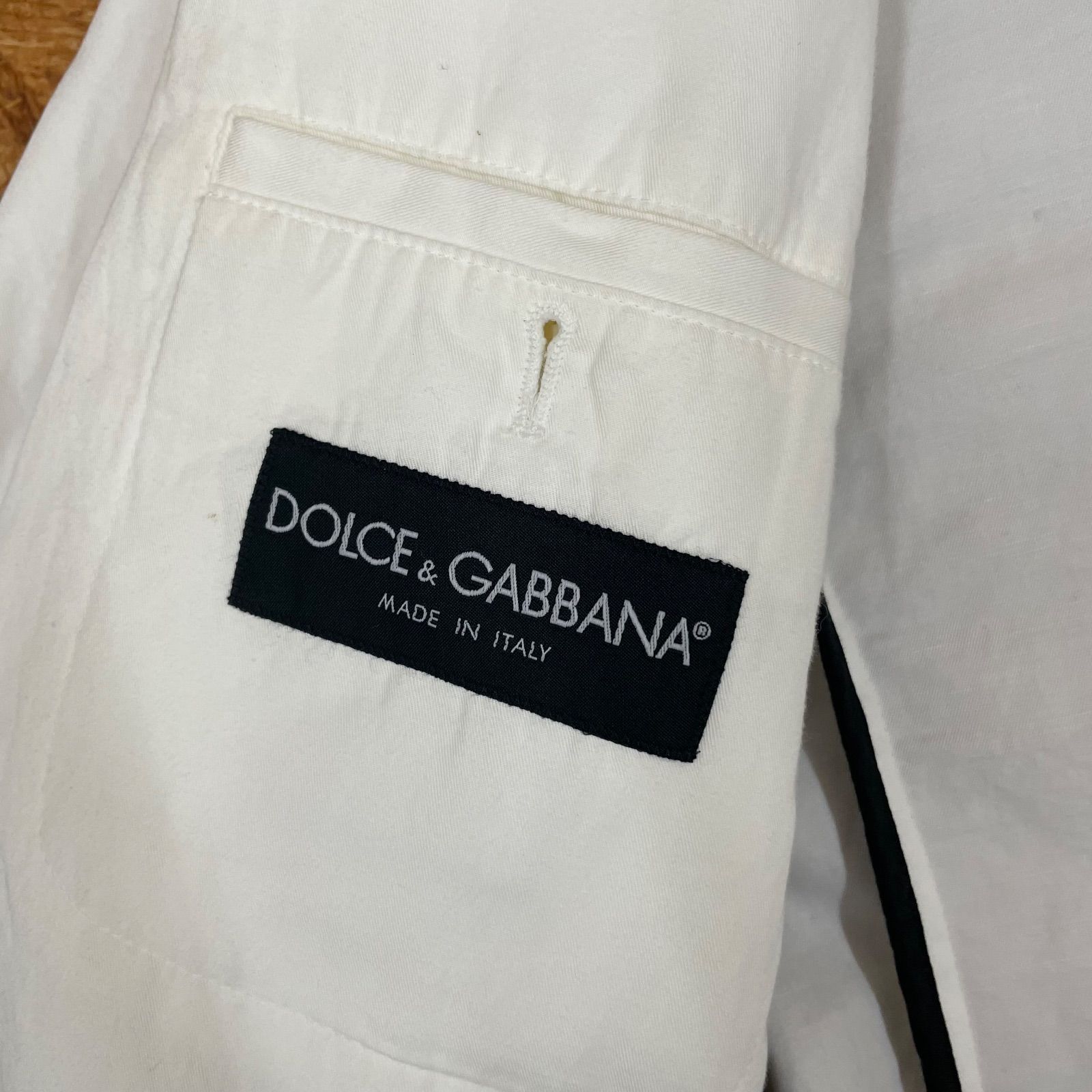 イタリア製 DOLCE&GABBANA テーラードジャケット 46 ホワイト ドルチェ 