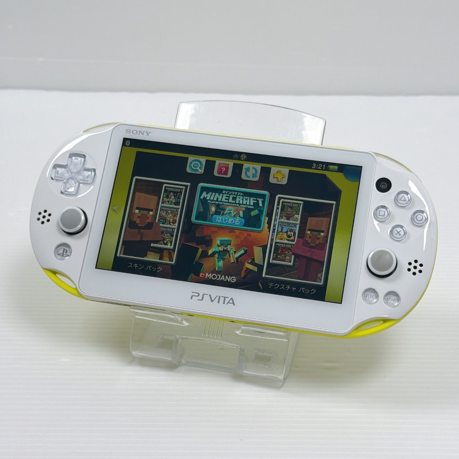 PSVITA PCH 2000 ライムグリーンホワイト PlayStation Vita FW 3.74 4 GB メモリカード付属 遊べるセット ソニー プレイステーション