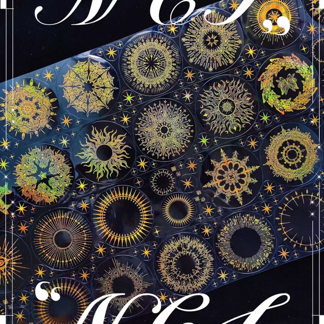  镭射银 镭射金 光圈 ダイカット加工 2巻セット 8 cm 3 m 300 loop 海外マスキングテープ 海外マステ 装飾 マスキングテープ テープ マスキングテープ