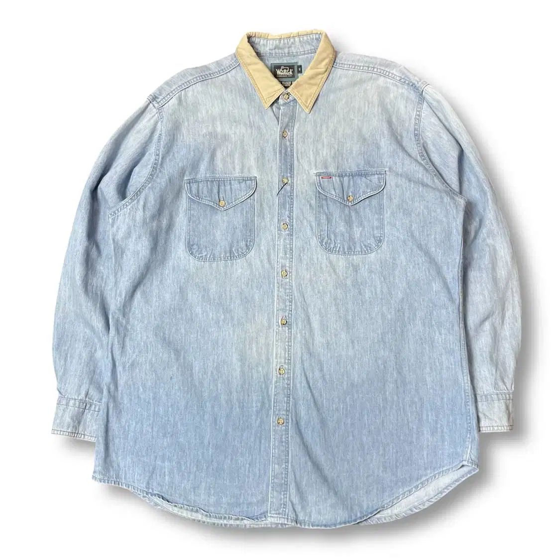 WOOLRICH オーバーサイズ ツーポケット KARA ポイント デニム シャツ XL