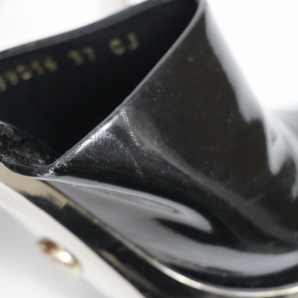 国内正規 GUCCI グッチ オープントゥ パンプス ハイヒール エナメル