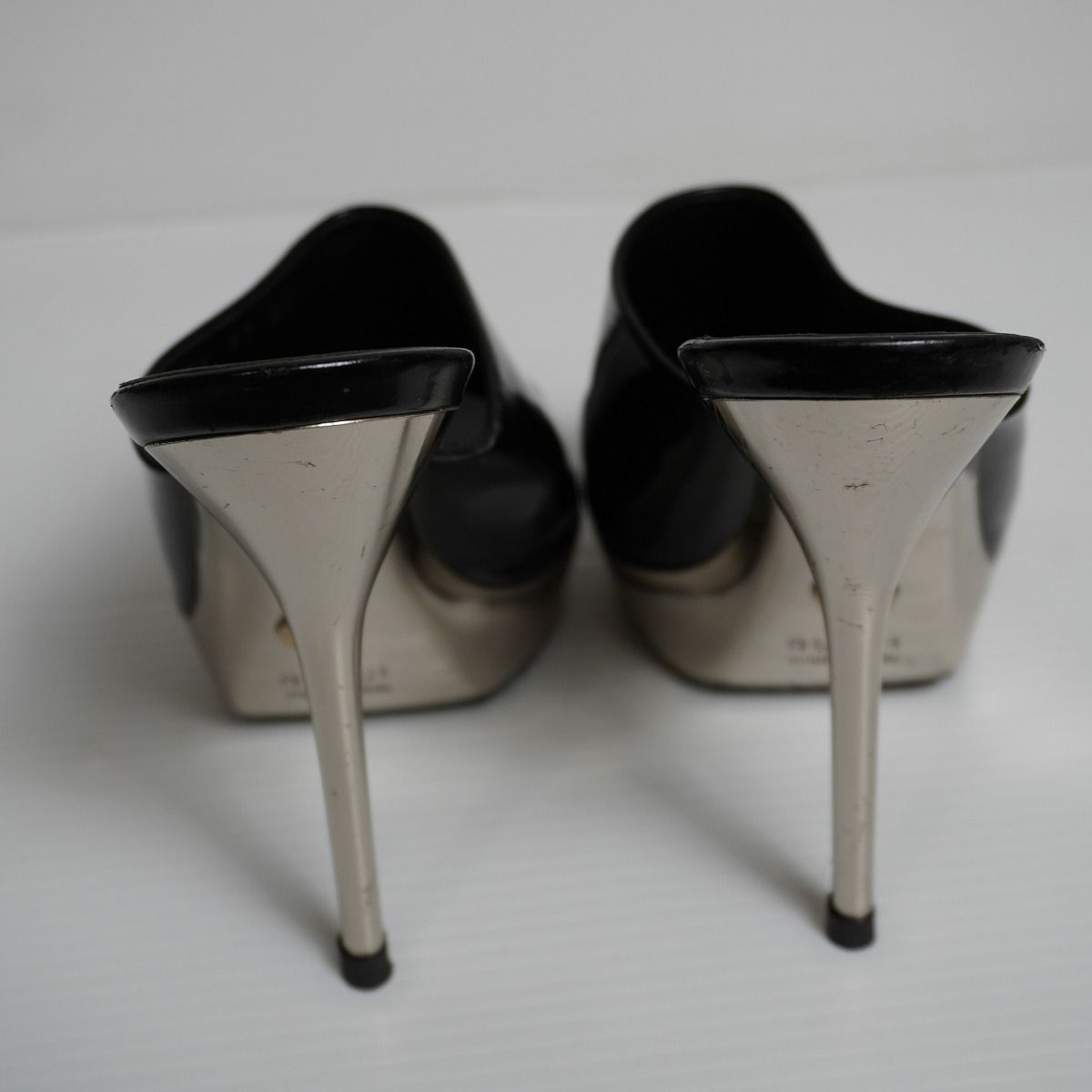 国内正規 GUCCI グッチ オープントゥ パンプス ハイヒール エナメル